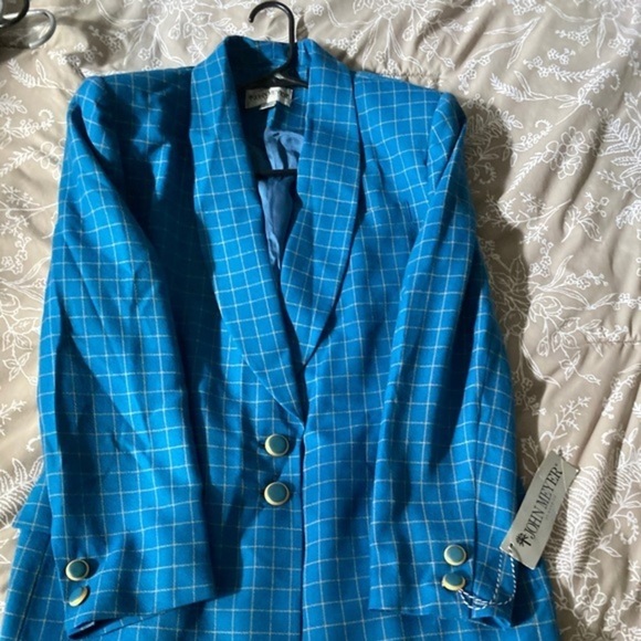 🌺JOHN  MEYER plaid  blazer SIZE 14 casual can be worn with denim, - Picture 10 of 11